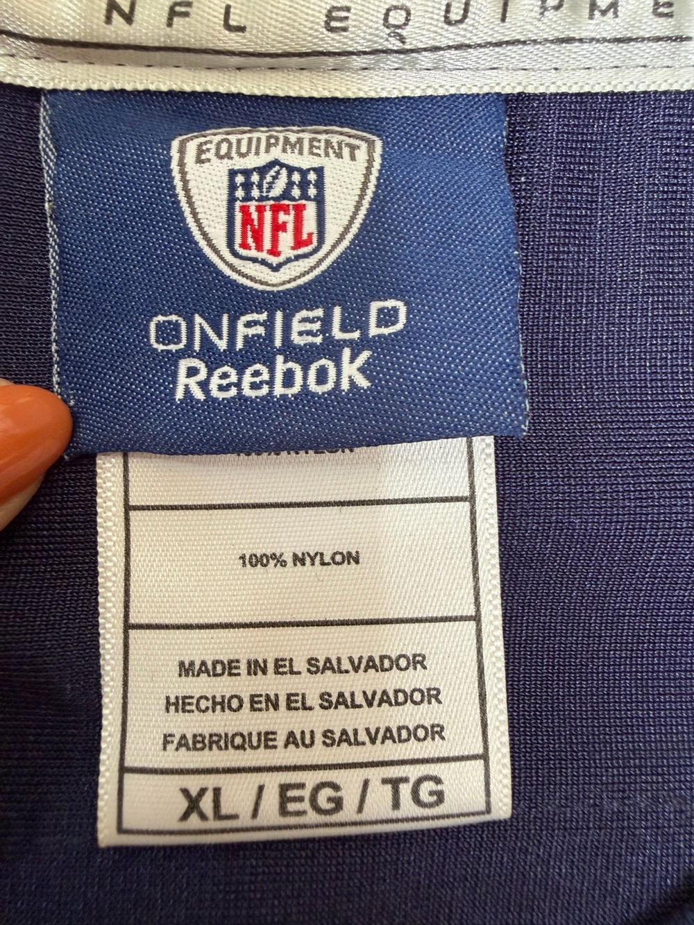 Reebok Men’s Navy Blue New England Patriots #83 Football Jersey - Picture 13 of 14